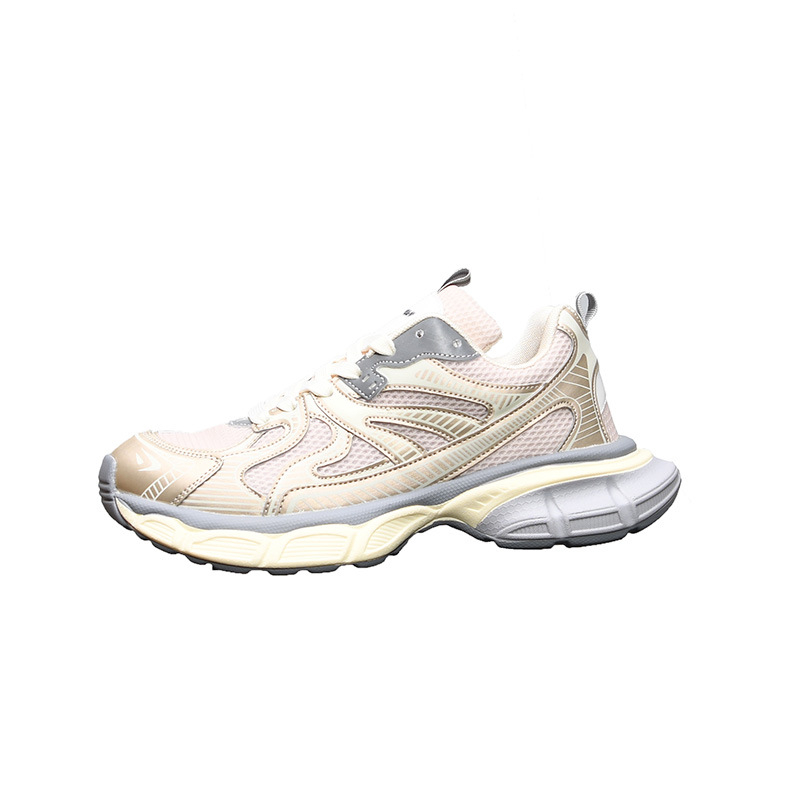 hot free shipping designer Running Shoes Fashionable versatile mens shoes breathable comfortable thick soled height increasing shoes Gold
