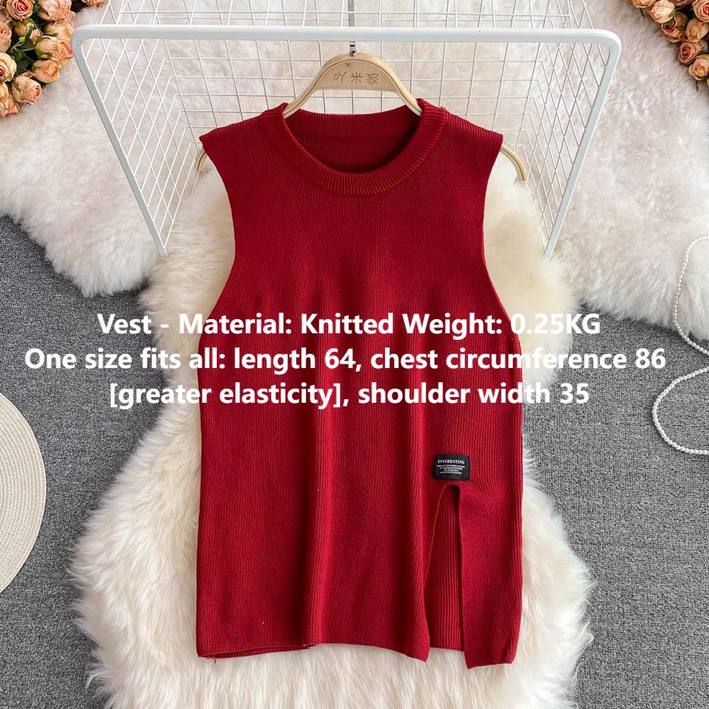 Women's Blouses Syiwidii Sets Women Knitted Sweater Vests Autumn 2025 Fashion Turn-down Collar Single Breasted Female Two-piece