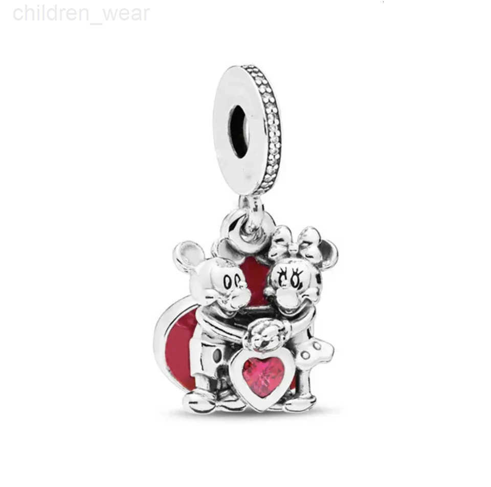 Disney 925 Sterling Silver Disney Park Stitch Minnie Mickey Charms Beads Fit Original Pendant Bracelet DIY Jewelry Christmas Party Gift W20250716