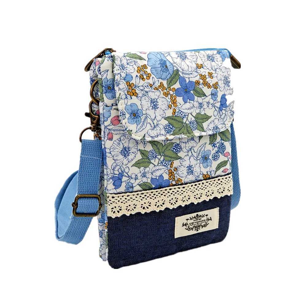Cotton Floral Womens Crossbody Shoulder Bag Ladies Mini Handbag Female Cloth Sack Small Phone Purse Wallet Pouch for Girls 2025