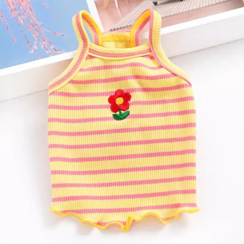 Summer Small Dog Dresses Princess Clothes for Puppy Vest Floral Costume Medium Pet Pomeranian Chihuahua Skirt 250711
