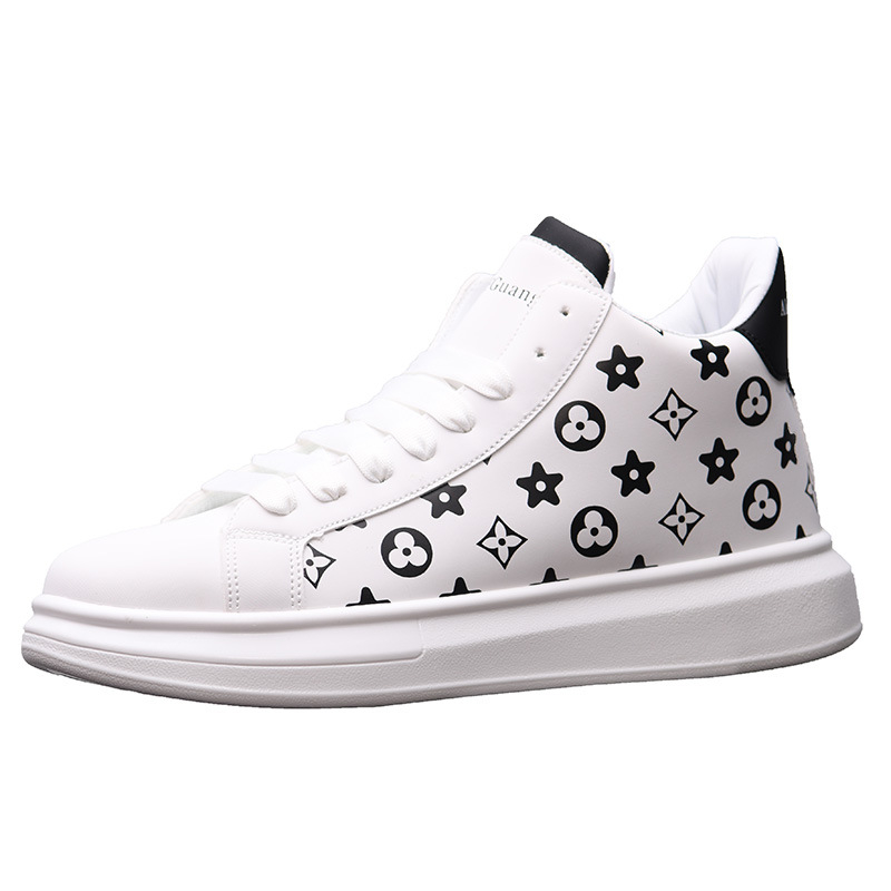 hot free shipping designer Running Shoes for men thick soled high top versatile sports and leisure shoes white