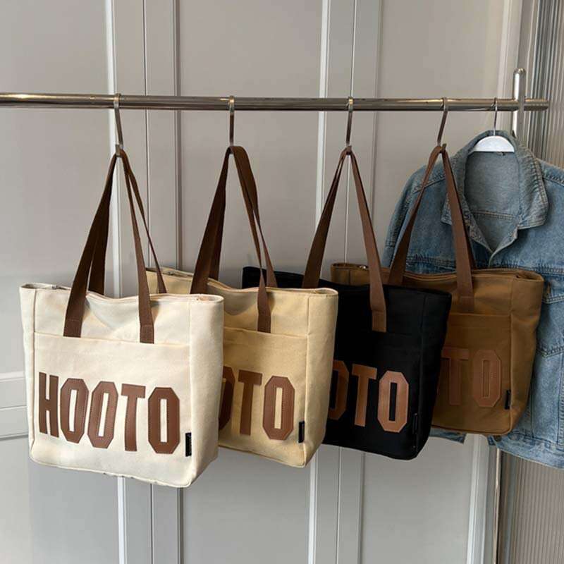 Leather Bag Bucket Bag Tote Bag Korean Style Large Capacity Canvas Female Students Shoulder Bag Class White Tote Bag Portable Handbag For W