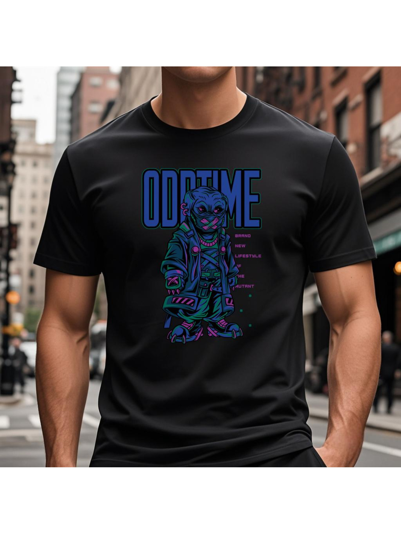 VogueEpoch Men 180g Graphics Short sleeve text T Shirts black Round collar Adult White Cotton S-3XL Wed 23