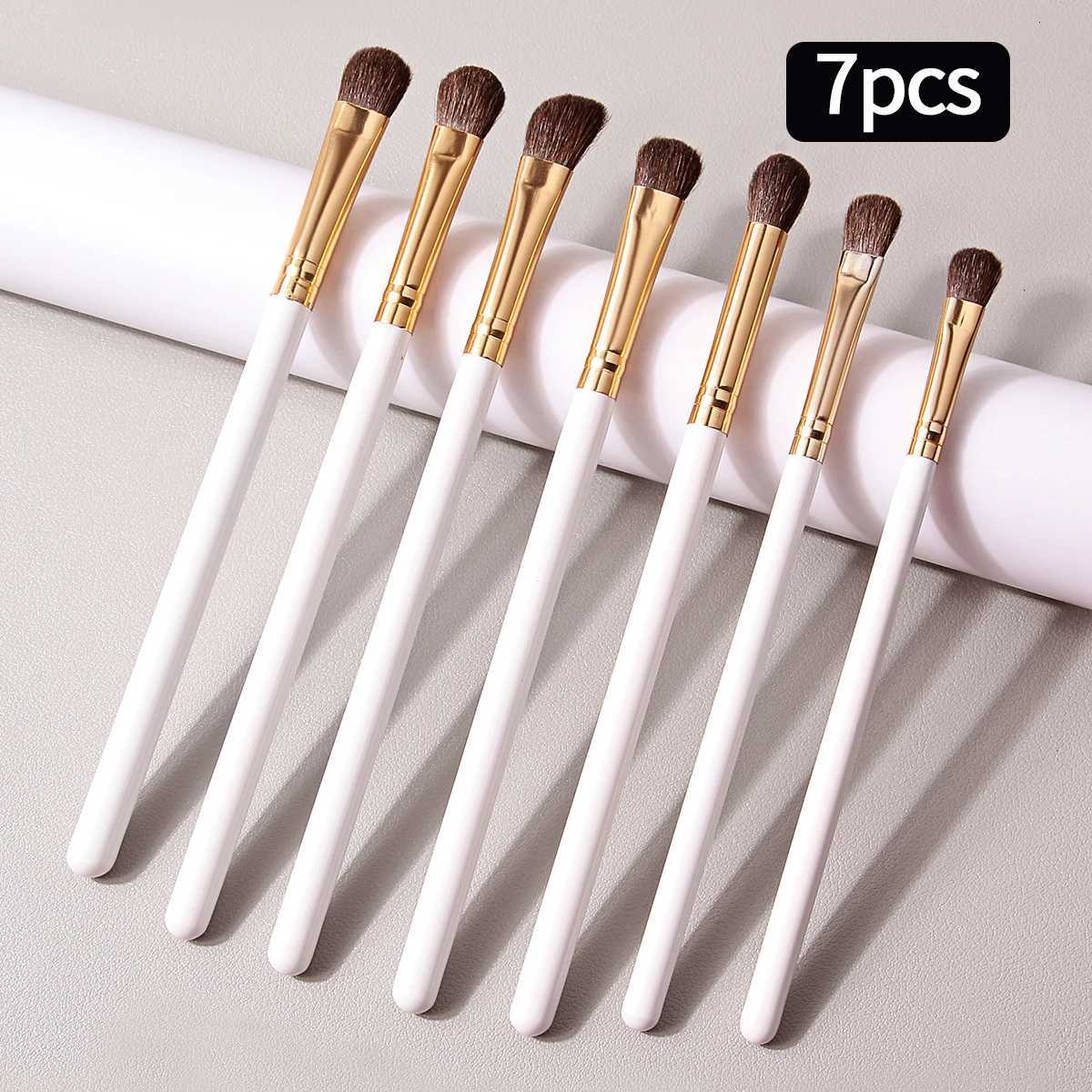 7Pcs Eyeshadow Makeup Brushes Set Natural Animal Horse Pony Soft Hair Cosmetics Blending Smudge Shader Brush Beauty Kit XJ2500716