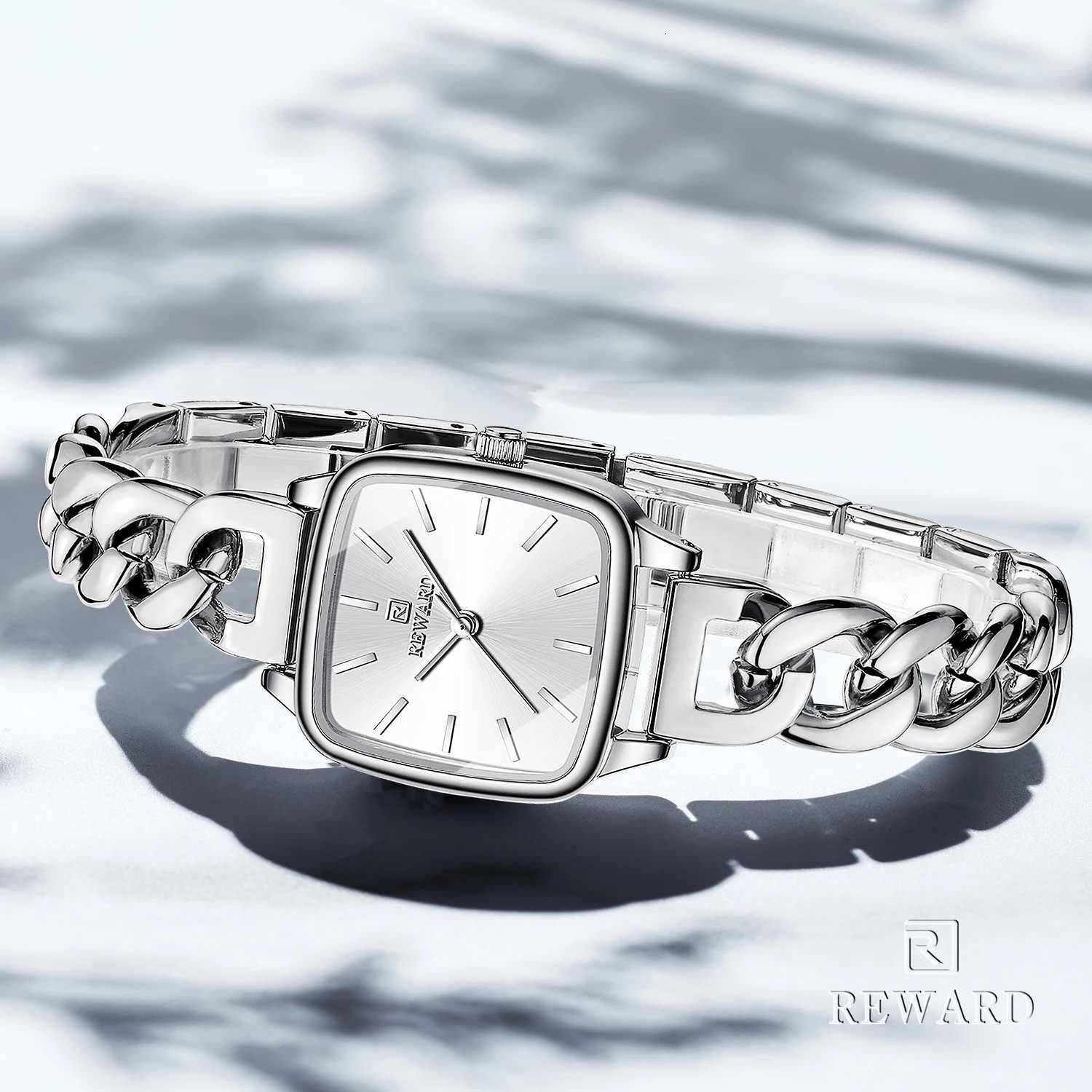 Reward Wen Quartz Ice Luxury Ladies Waterproof Luminous Ice Elegant Fem Clock Y250715