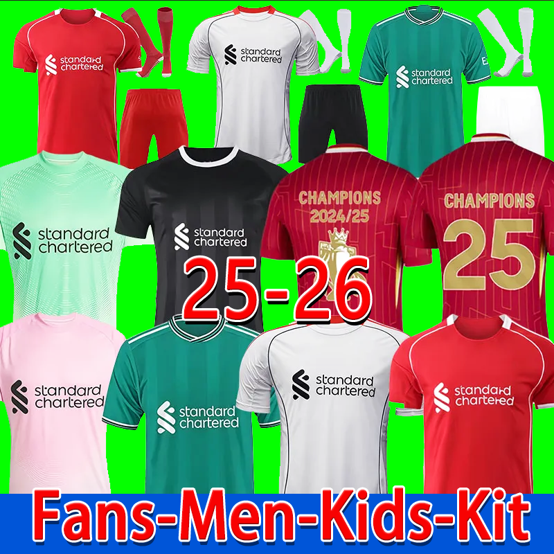 2025 2026 ISAK WIRTZ EkitikE soccer jerseys DIOGO J. frimpong Kerkez 25 26 Camiseta men kids football shirts home away MAC ALLISTER uniforms Special 2005 salah