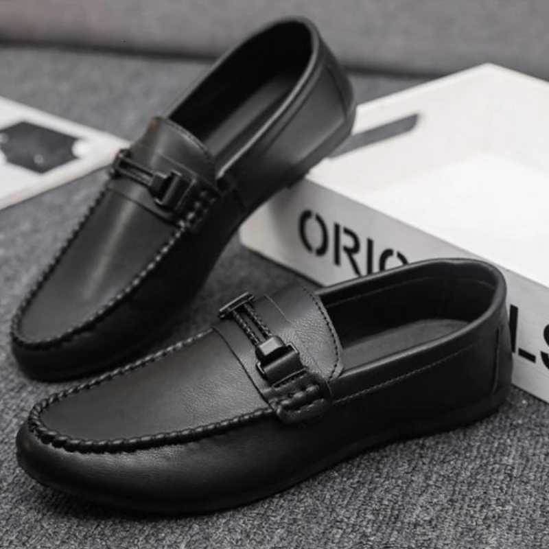 Soft Man Casual Shoe Flat Leather Shoes for Men Moccasin Common Footwear Offer Elegant Designer Summer Sale High Quality Fashion W250716