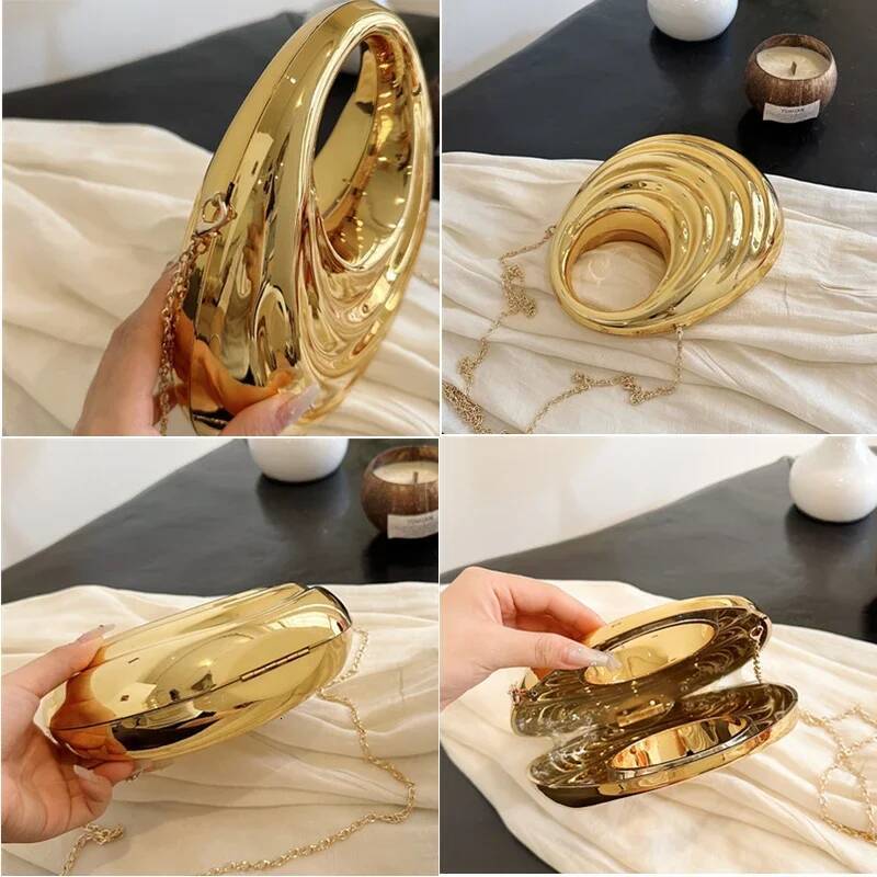 Acrylic Evening Clutch Women Shoulder Bag Handbag And Crossbody Bags Fashion Party Prom Wedding Shiny Design Purse