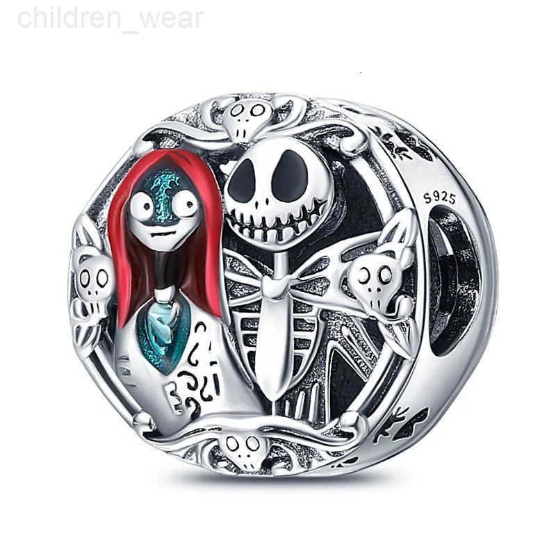 Disney The Nightmare Before Christmas Charm Beads Fit 3mm Bracelet Women 925 Silver Pendant Bead Jewelry 2023 Hot Sale Gift W20250716
