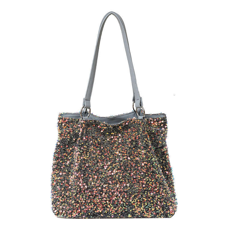 Large Capacity Underarm New 2025 Spring Fashion Sequin Colorful Shoulder Ins Style Women's Bucket Bag