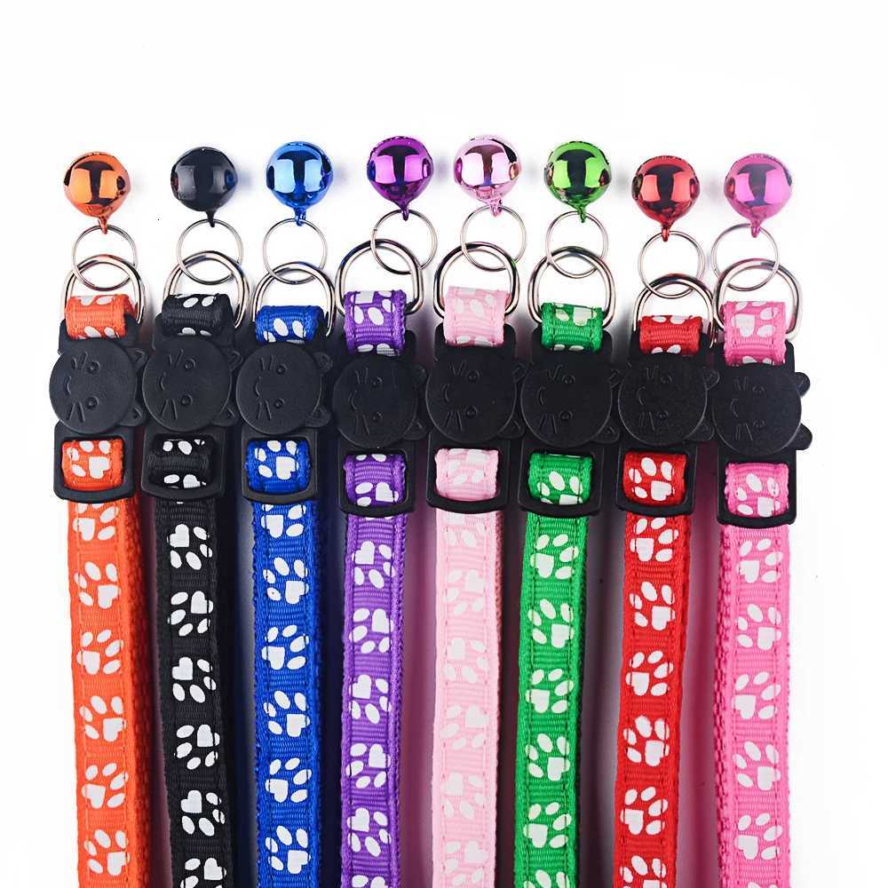Personalized Cat Collar Adjustable Nylon Pet Products Bell Small Large Kitten Safety Accessories Pa Breakaway Tag Small Necklace LL250716