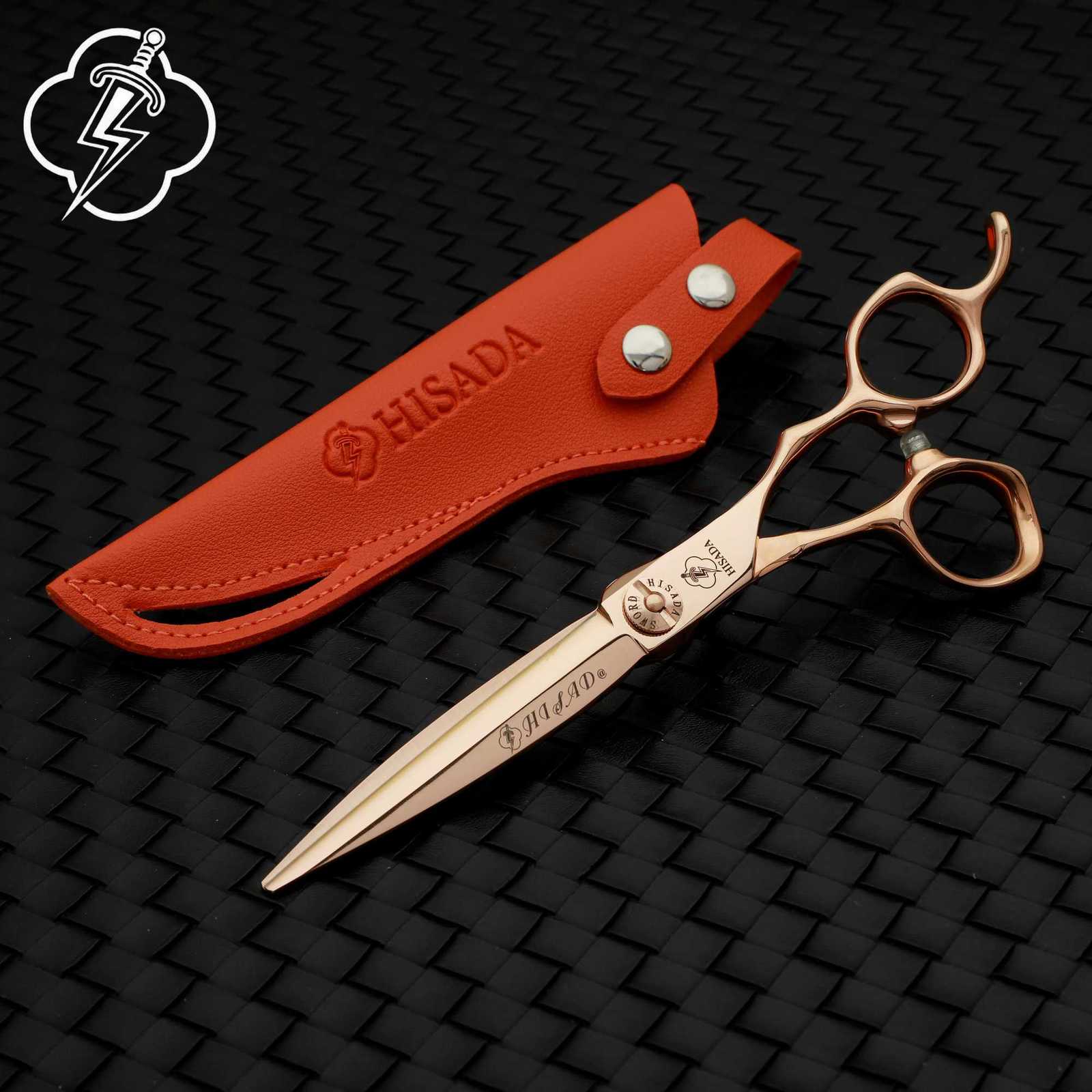 6.0 6.5 7.0 Inch Hairdressing Scissors HISADA VG10 Material Premium Gold Hair Cutting Professional Hairdressing Scissors W250716