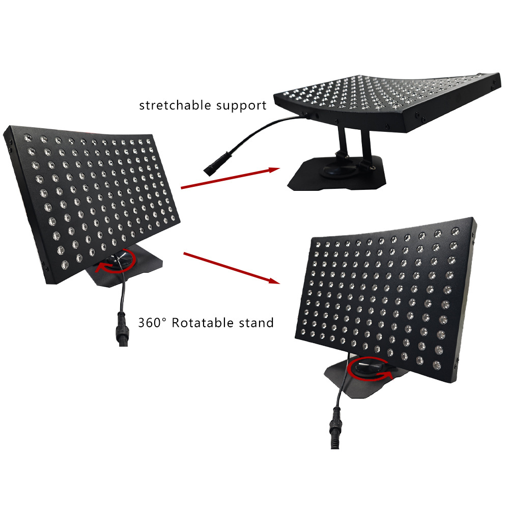 Curved Design LED Light Therapy Panel 660nm 850nm Infrared Facial Red Light Portable for Home Use Pain Relief