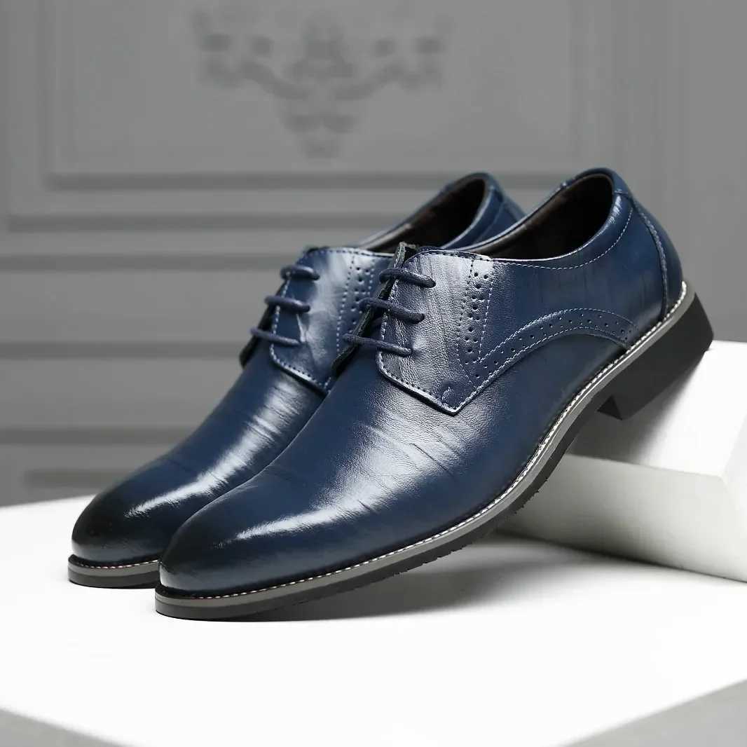 Classic Men Dress Shoes Pointed Toe Soft Bottom Business Casual Men Formal Shoes Male Office Flats Wedding Party Oxfords Shoes Y250715
