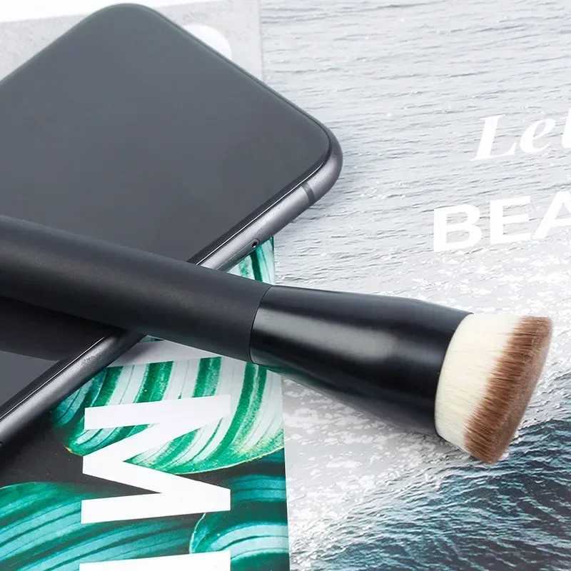 Flat Top Foundation Makeup Brushes Flat Angled Synthetic Hair Face Contour Foundation Liquid Cream Bronzer Buffing Makeup Tool XJ2500716