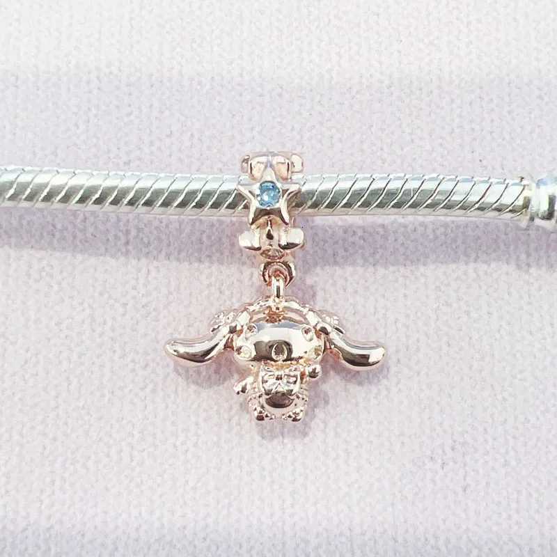 Sanrio 2024 New Rose Gold Cat DIY Jewelry Bead Fit European Silver 925 Bracelet For Women DIY w250716