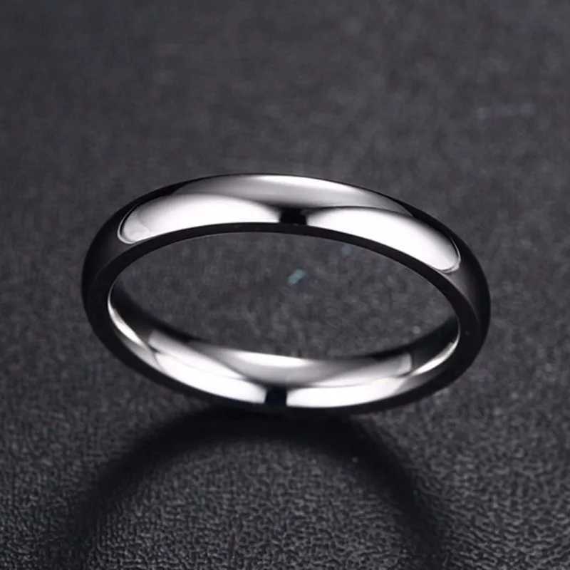 3mm Mens Dome Wedding Ring in Stainless Steel Comfort Fit Engagement Band S250716