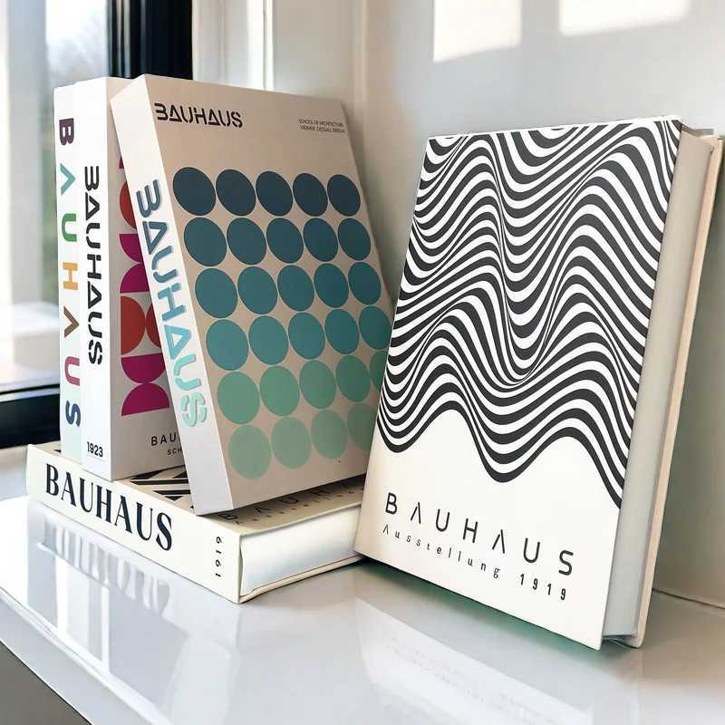 Bauhaus Decorative Books Open Luxury Fake Book Storage Box He Decor Matisse Boho Monet Coffee Table Shelf Interior Decoration W250716