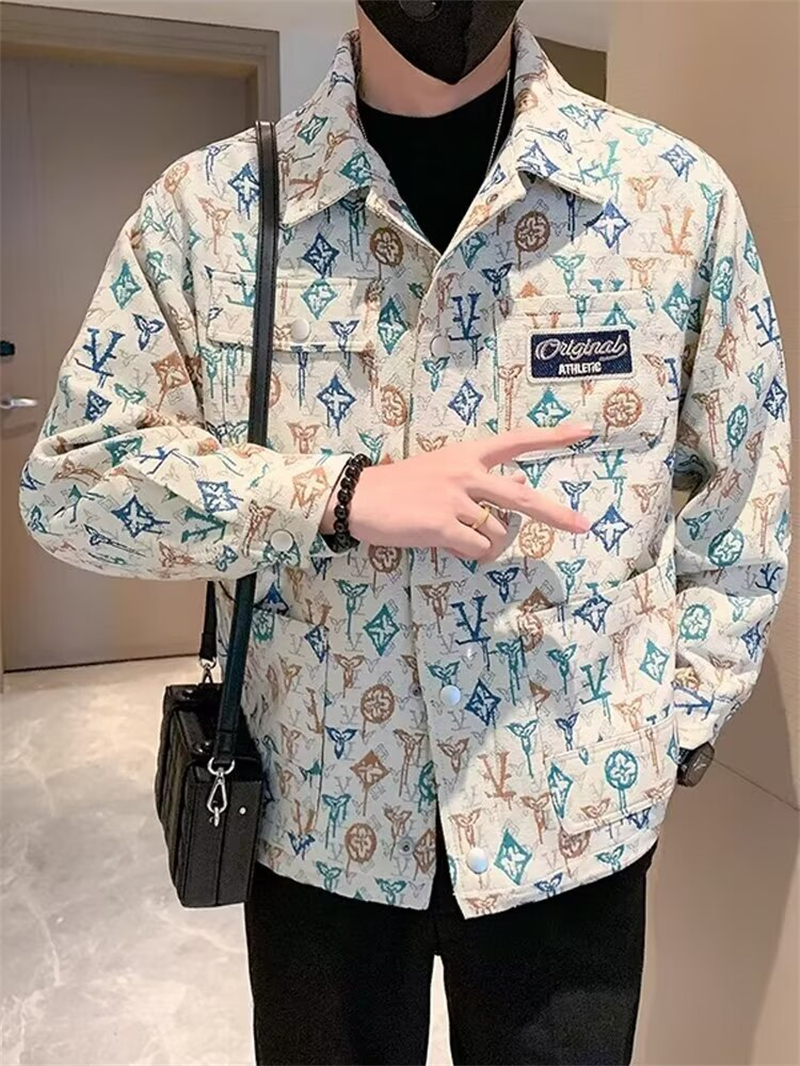 new Designer Free Shipping Spring and Autumn Mens Comfortable Jacket High Street Trendy Brand Large Loose Jacket Camouflage Clothing