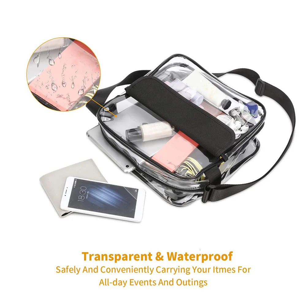 Summer Clear Bags Womens Transparent PVC Jelly Handbag Travel Beach Female Shopping Shoulder Bag Waterproof Crossbody Bag Purse 250714