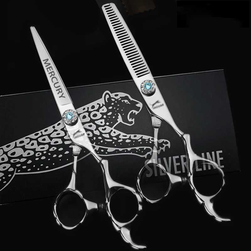 5.5 6 Inch Barber Scissors Shop Tools Hairdressing Scissors Professional High Quality Hair Cutting Thinning Set Salon Shears W250716