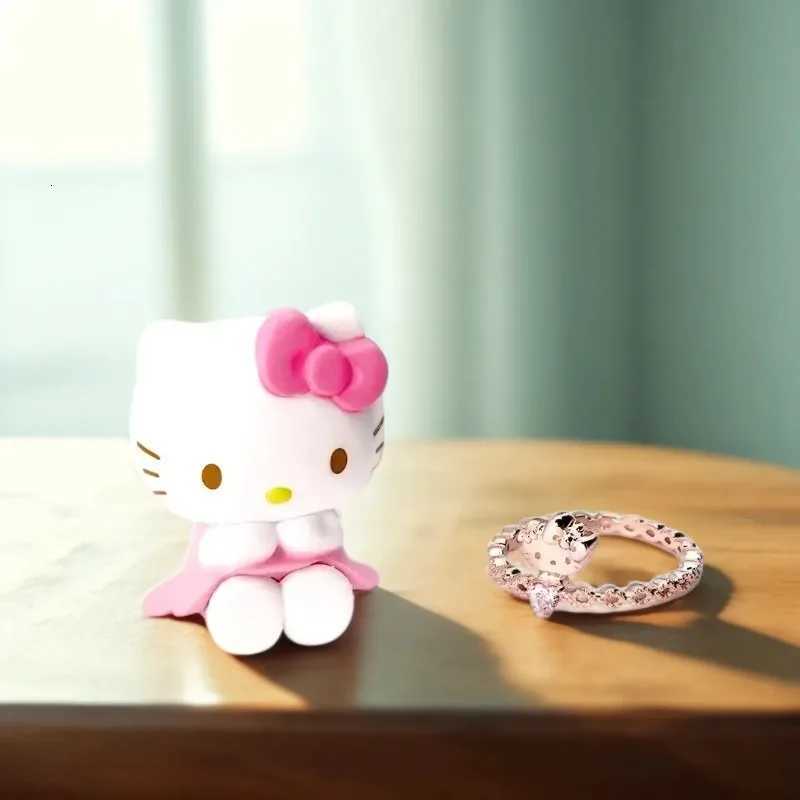 Sanrio Hello Kitty Rings Set Anime Action Figures Q Figurals Cartoon Anime Merchandise Decoration Cute Girl Rings Birthday Giftsw250716