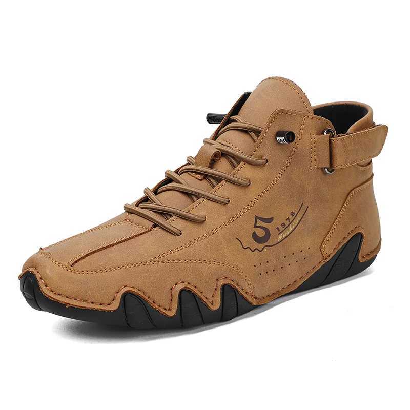 New Large Size Mens Leather Shoes 100% Cowhide Fashion Thick Sole Leisure Sports Business Casual Shoes Mens Sneakers Loafers W250716