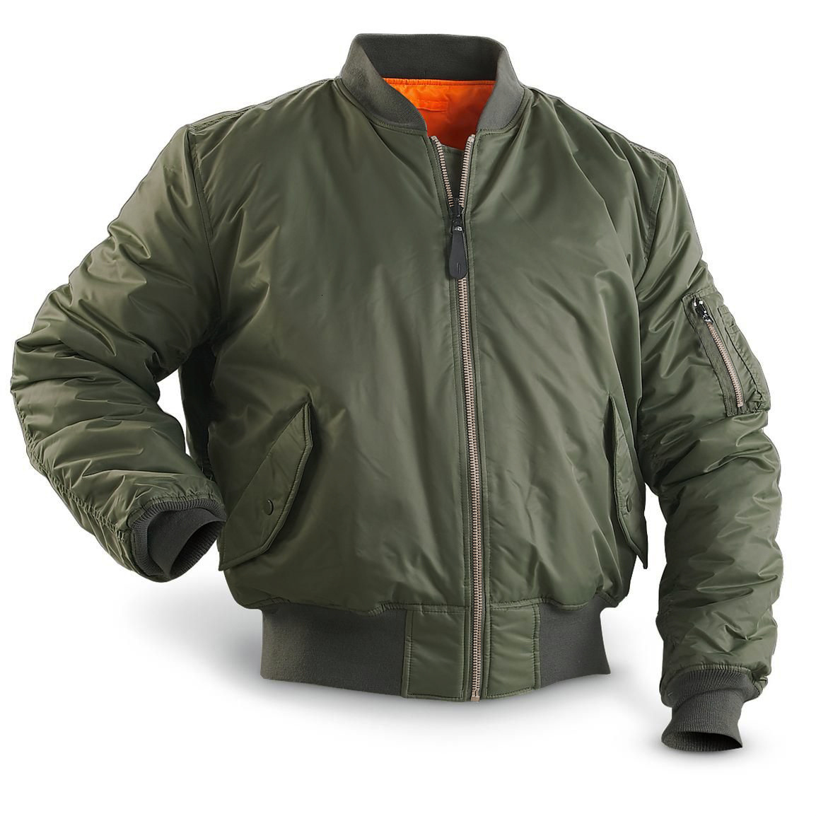 American MA1 Pilot Autumn Winter Warm Cotton Coat Alpha Baseball Vintage Waterproof Men's Jacket