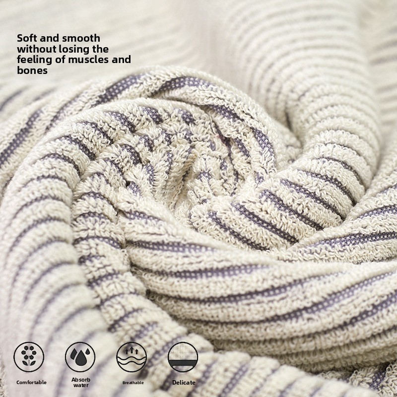 Deluxe towel bath towel set long-staple cotton large bath towel household pure cotton does not absorb water, soft and thickened hotel high-end