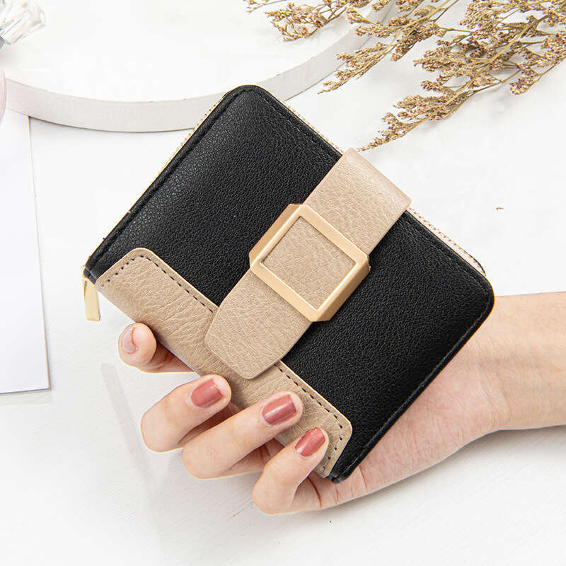 Small Zipper Wallet for Women Drawstring Coin Purse with Large Capacity Compact Money Holder Stylish and Lightweight