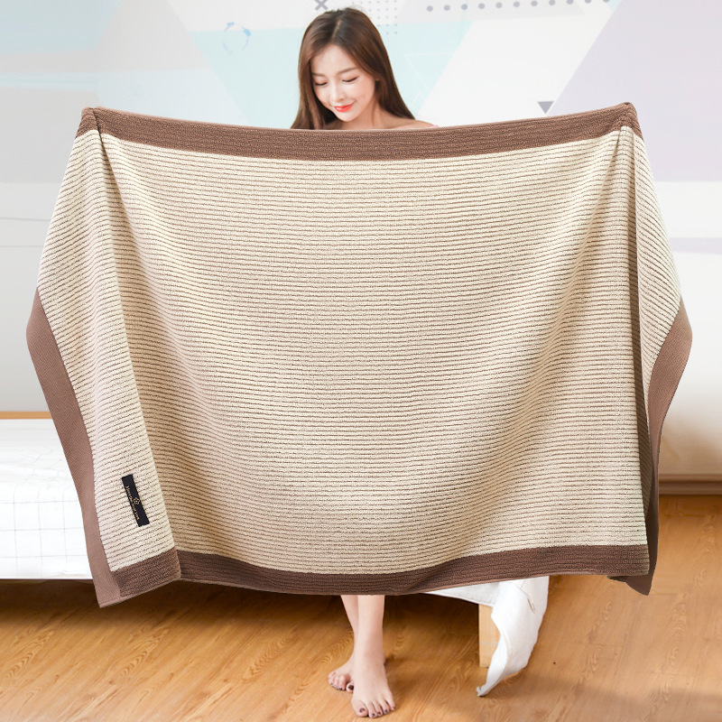 Deluxe towel bath towel set long-staple cotton large bath towel household pure cotton does not absorb water, soft and thickened hotel high-end