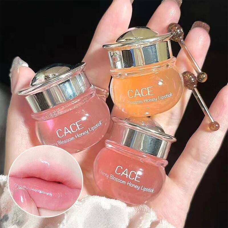 CACE Cherry Blossom Honey Lip Balm Deeply Hydrating and Plumping, Water-Rich Glossy Finish, Non-Sticky, X250716