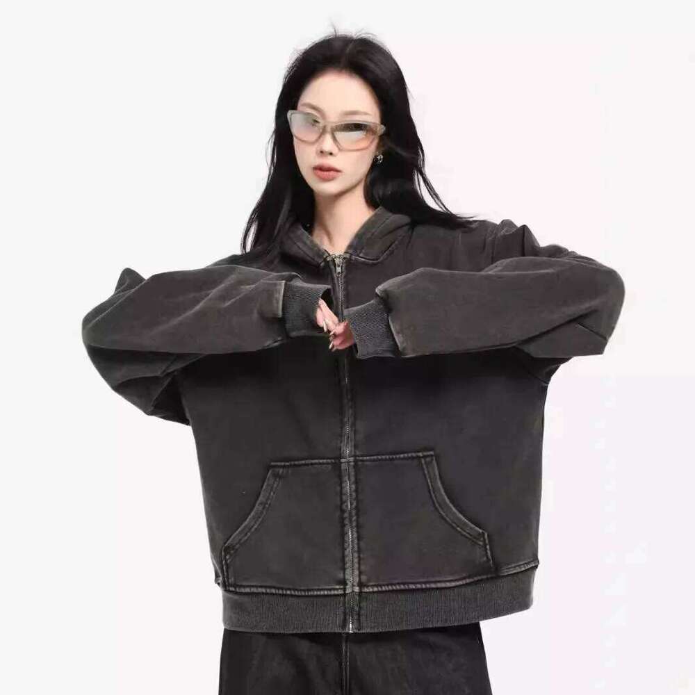 Designer Leisure High Quality Autumn Winter New Style Men's Fleece Hoodie Casual Versatile Loose Fit Sweatshirt with Pockets Trendy Outerwear Jac