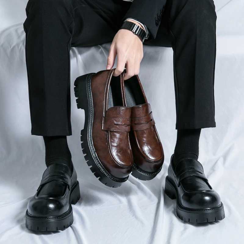 STRONGSHEN Men Leather Shoes Business Formal Shoes Oxford Casual Shoes Classic Comfortable Fashion Derby Shoes Luxury Shoes W250716