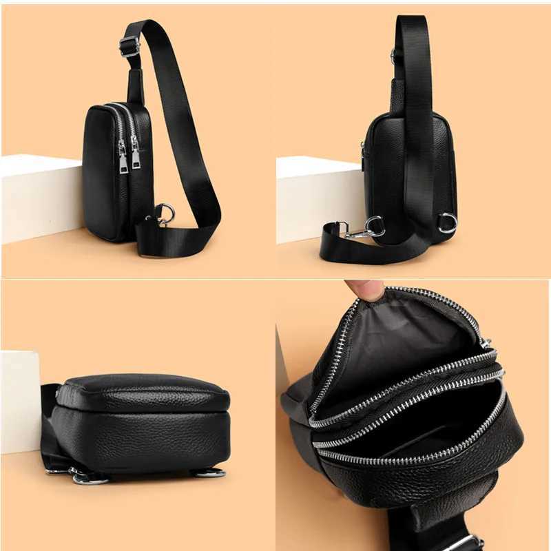 Luxury Genuine Leather Mens Pack Shoulder Bag Messenger Sling bag Brand Leisure Travel Bags Crossbody Unisex