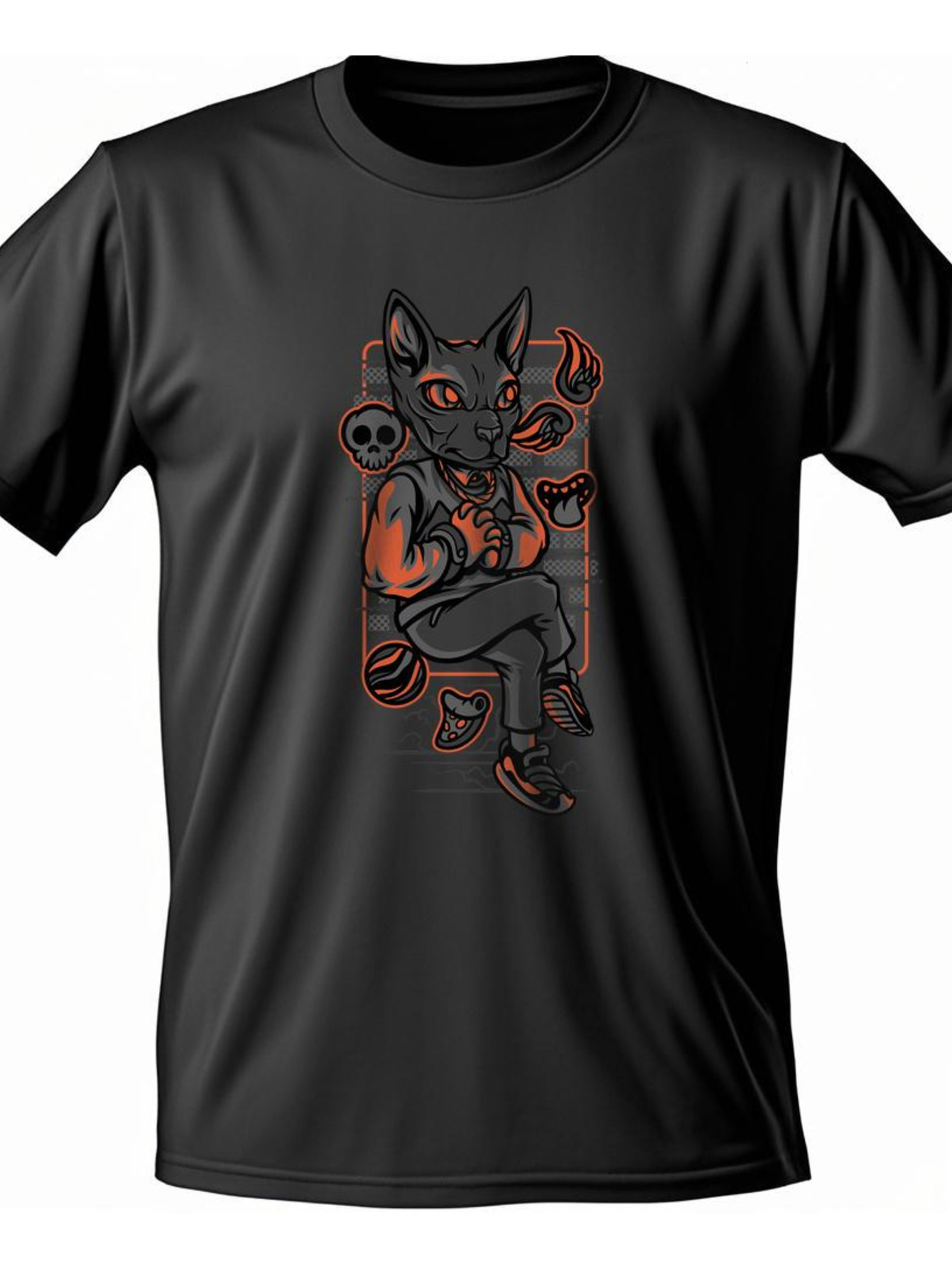 VogueEpoch White S-3XL Graphics 180g Cotton black Men Short sleeve T Shirts Adult Round collar tiger Wed a1