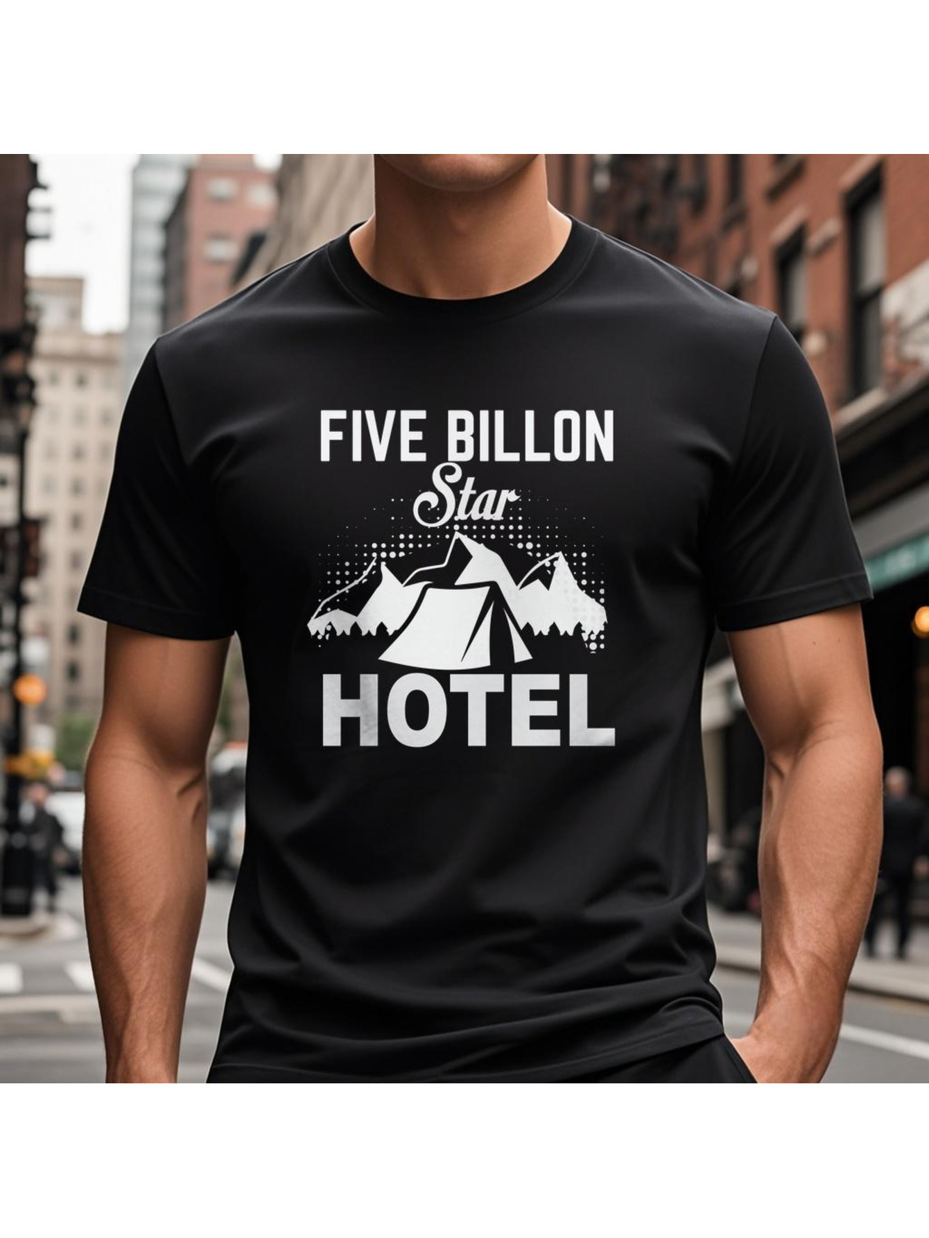 VogueEpoch text White 180g S-3XL Adult Cotton black Round collar Star Short sleeve T Shirts Men Wed 0c