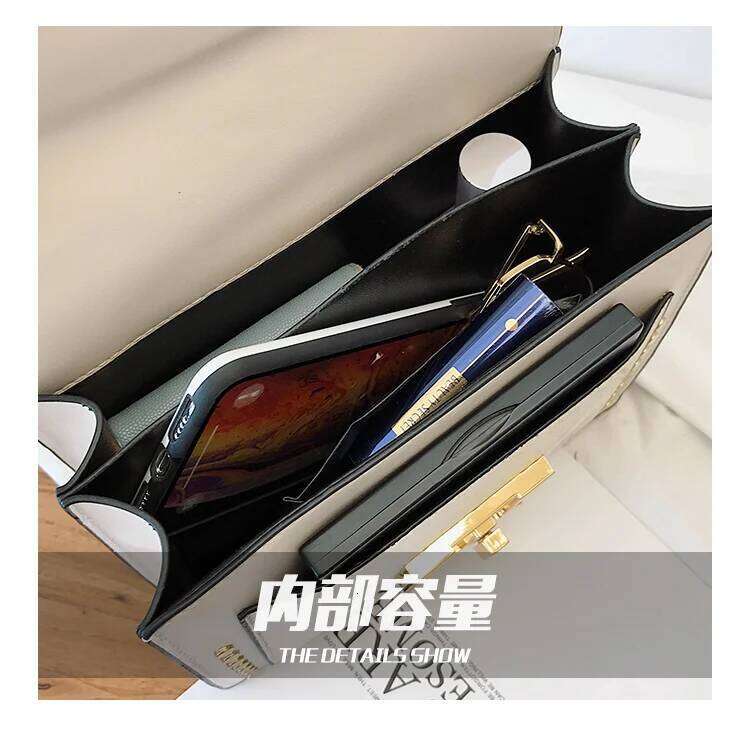 Elegant Sequins Ladies Handbag Small 2024 New Rivet Women's Shoulder Bag High-Quality PU Leather Messenger Bags For Female Totes