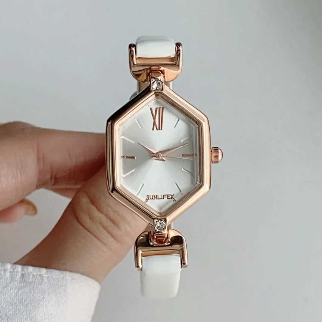 Fashion Wens Quartz Leather Band Analog Wristwatch Rhbus Dial Ladies Clock Relogio Fnino Y250715