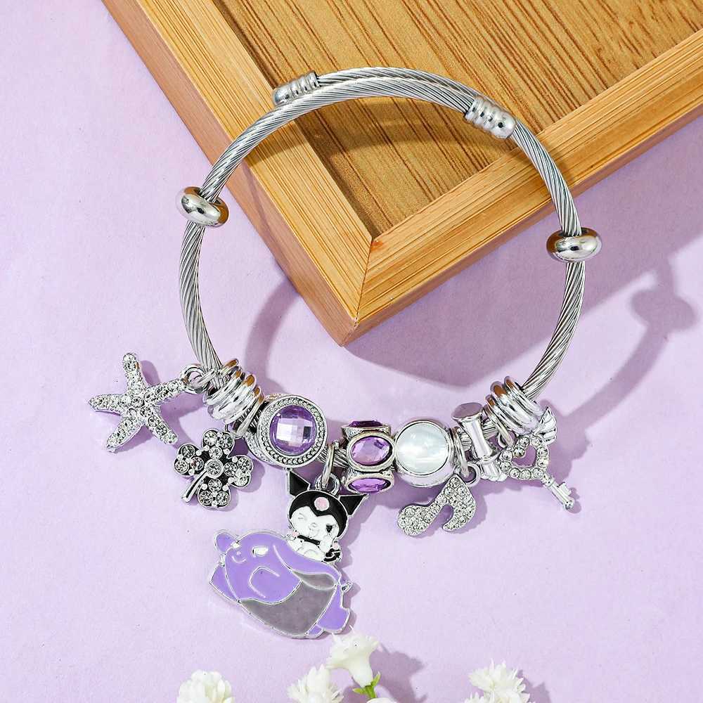 Sanrio Anime Figure Kuromi Creative Bracelet Charming Naughty Sanrio Bracelet for Friend Holiday Party Accessories Gift w250716
