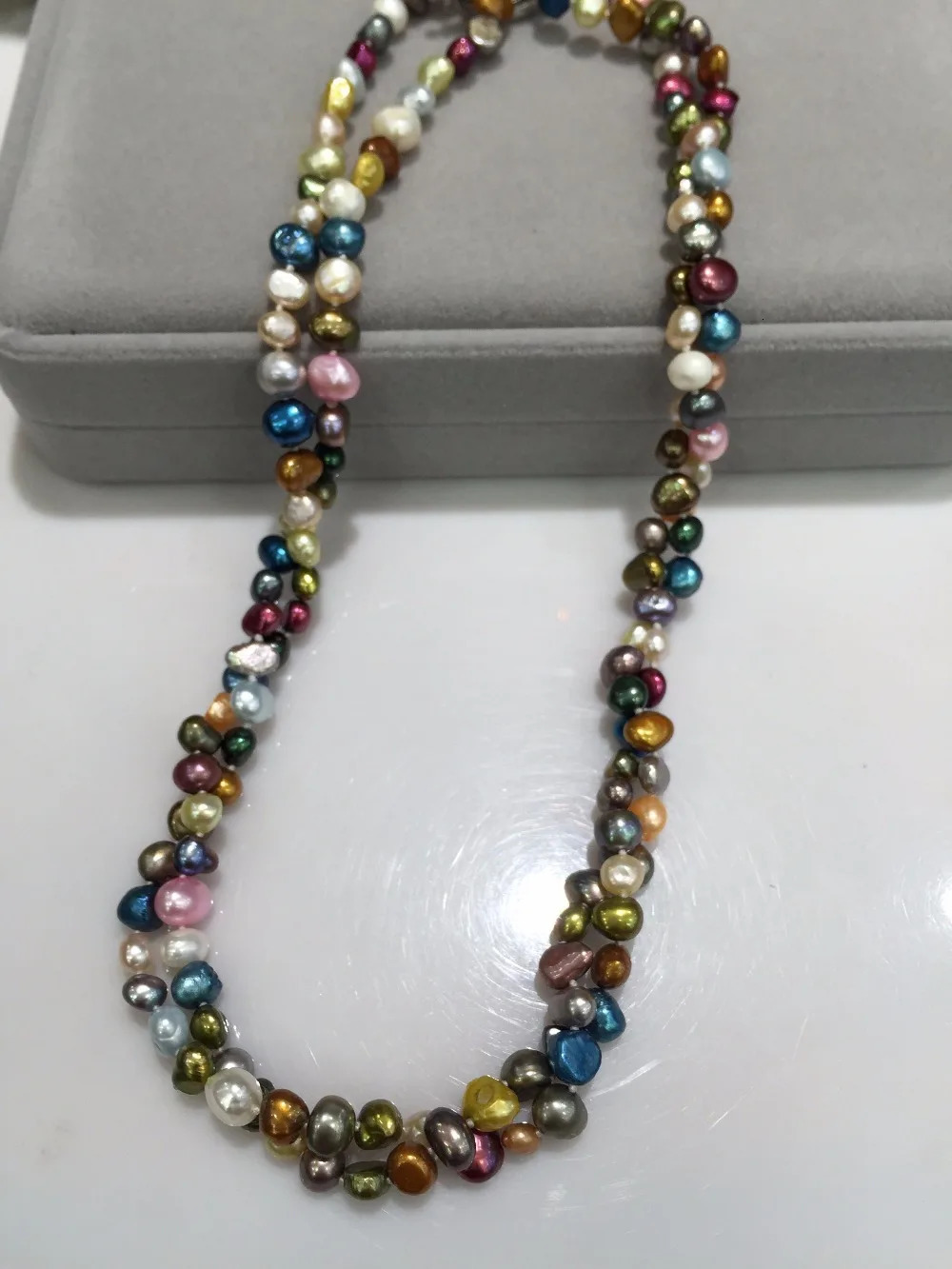 Hand knotted 100cm 6-7mm natural color freshwater baroque pearl sweater chain necklace fashion jewelry 250712