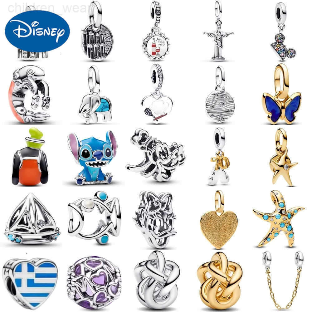 Disney 2025 New 925 Silver Fish Boat Bead Butterfly Pendant Suitable for European Original Bracelet DIY Accessories Exquisite Jewelry W20250716