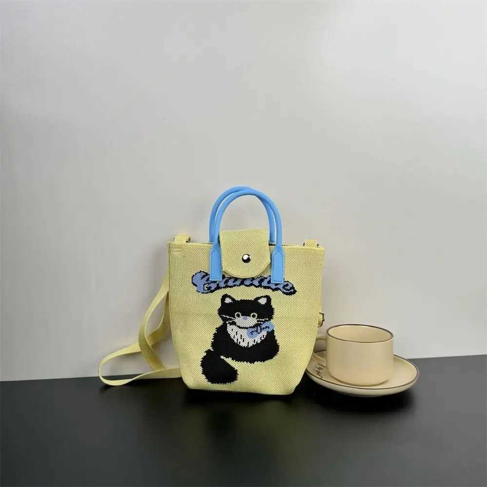 Women Girls Large Capacity Knitted Shoulder Bags Lightweight Messenger Bags Underarm Bags Handmade Handbags Tote Bags