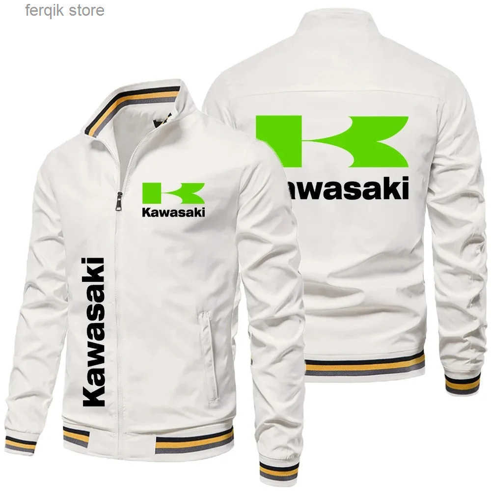 2025 Kawasaki New Mens Jacket Motorcycle Racing Windbreaker Coat Sportswear Kawasaki Sports Mens Clothing Jacket Haulage Motor S250716