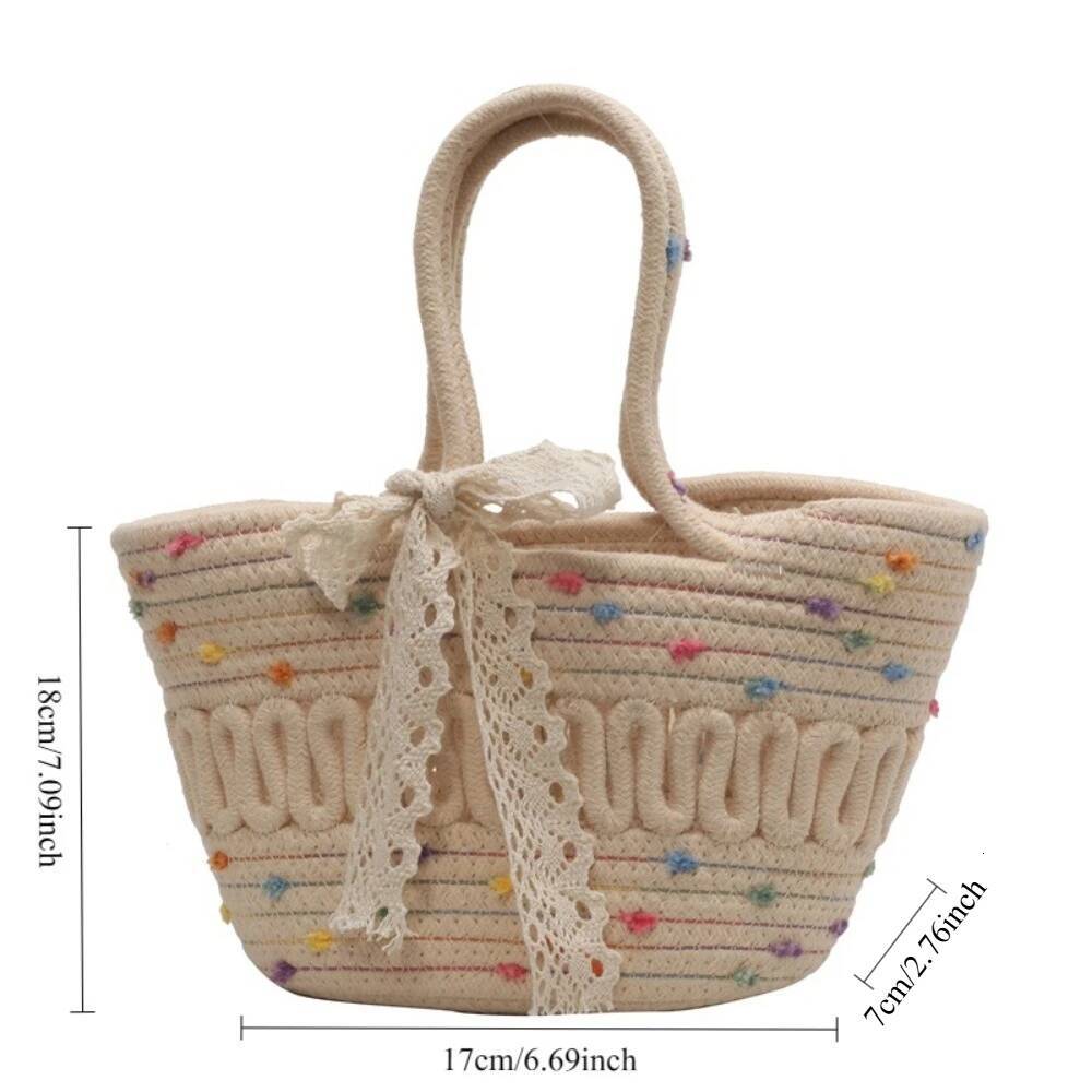 Women's Tote Woven Artistic Casual And Lightweight Holiday Shoulder Bag, Suitable For Vacation, Beach