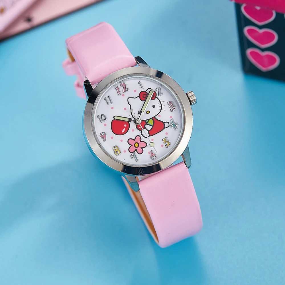 Sanrio Hello Kitty Children Watches Kawaii Quartz Casual Fashion Kid Wristwatch Women Girl Children Birthday Gifts w250716