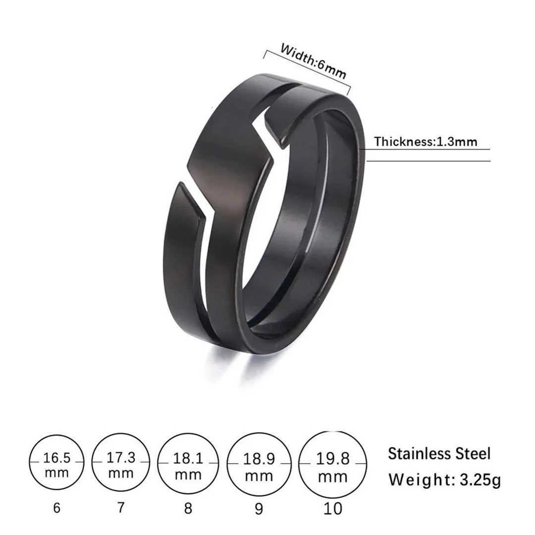Fashion Simple Stainless Steel Couple Ring for Men Women Casual Finger Ring Jewelry Engagement Anniversary Party Gift S250716