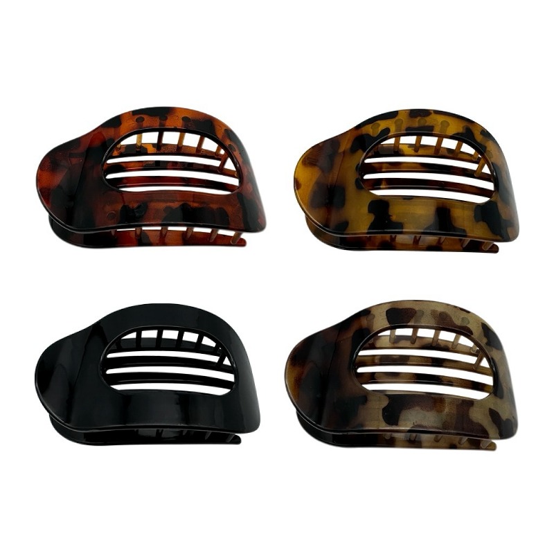 Flat Oval Hairpin Disc Hair Grab Clip Curved Arc Design Hair Accessories