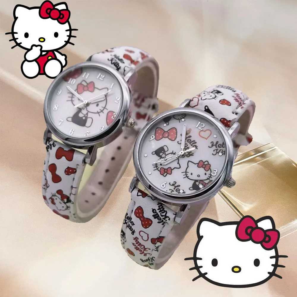 Sanrio Children Watches Hello Kitty Cartoon Waterproof Kid Watch Quartz Pu Leather Strap Sports Quartz Watch Birthday Gift. w250716